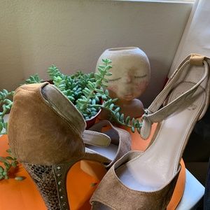 Colin Stuart Suede Platform Heels